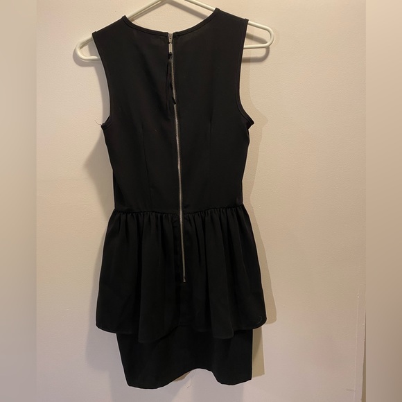 Sleeveless Black Peplum Mini Dress - Picture 4 of 7